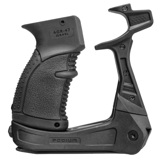 FAB Defense AK pistol grip with bipod, black.